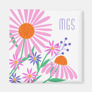 Schöner Daisies-Magnet für kundenspezifische Mon Magnet