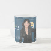 Schöner Damencomputer-Hintergrund Mattglastasse (Vorderseite Links)