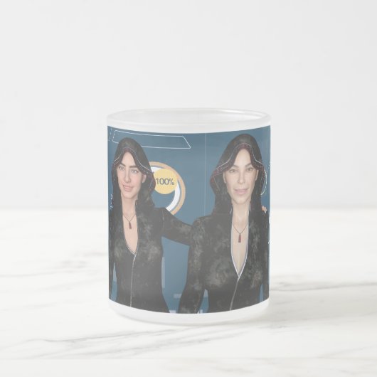 Schöner Damencomputer-Hintergrund Mattglastasse (Mittel)