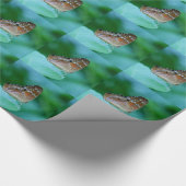 Schöner Danaus Plexippus Butterfly auf dem Leaf. Geschenkpapier (Ecke)