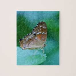 Schöner Danaus Plexippus Butterfly auf dem Leaf. Puzzle