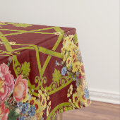 Schöner Davidsstern Mit Blumen auf Kastanienbraun Tischdecke (Beispiel)