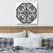 Schöner Deko Black Square Doodle 6 (Insitu (Schlafzimmer))