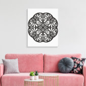 Schöner Deko Black Square Doodle 6 (Insitu (Wohnzimmer))