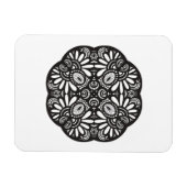 Schöner Deko Black Square Doodle Magnet (Horizontal)