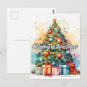 Schöner dekorativer Weihnachtsbaum Postkarte (Vorne/Hinten)