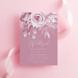 Schöner Designer Dusty Pink Rose Wedding Einladung