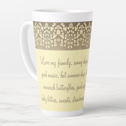 Schöner Designer Inspiration Milchtasse (Linke Ecke)