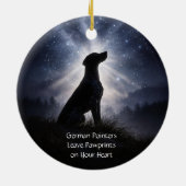 Schöner Deutsch Kurzhaariger Pointer Sternenhimmel Keramik Ornament (Hinten)