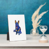 Schöner deutscher Hirte - Niedlicher Hund ablegen Fotoplatte (Seite)