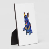 Schöner deutscher Hirte - Niedlicher Hund ablegen Fotoplatte (Seite)