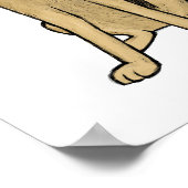 Schöner Deutscher Schäferhund Cartoon Kunst Zeichn Poster (Ecke)