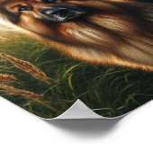 schöner deutscher Schäferhund Poster (Ecke)