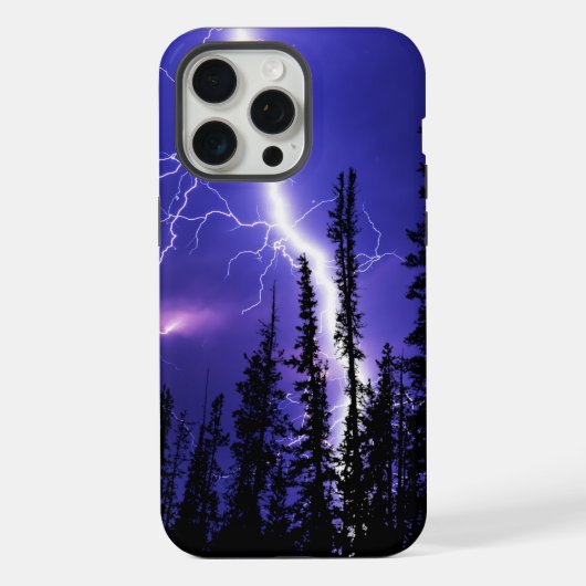schöner Donner über dem Wald iPhone Hülle (Rückseite)