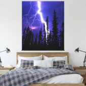schöner Donner über dem Wald Leinwanddruck (Insitu (Schlafzimmer))