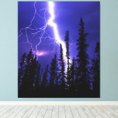 schöner Donner über dem Wald Leinwanddruck (Insitu (Holzboden))