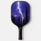 schöner Donner über dem Wald Pickleball Schläger (Rückseite)