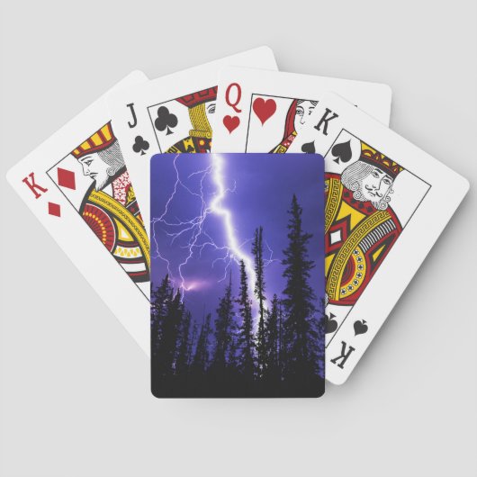 schöner Donner über dem Wald Spielkarten (Rückseite)