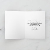 Schöner Drache mit eleganter Krone Danke Karte (Innenseite)