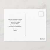 Schöner Drache mit eleganter Krone Danke Postkarte (Rückseite)