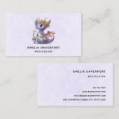 Schöner Drache mit eleganter Krone Visitenkarte (Vorne/Hinten)