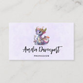Schöner Drache mit eleganter Krone Visitenkarte (Vorderseite)