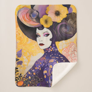 Schöner Drag Queen Klimt Style Sherpadecke