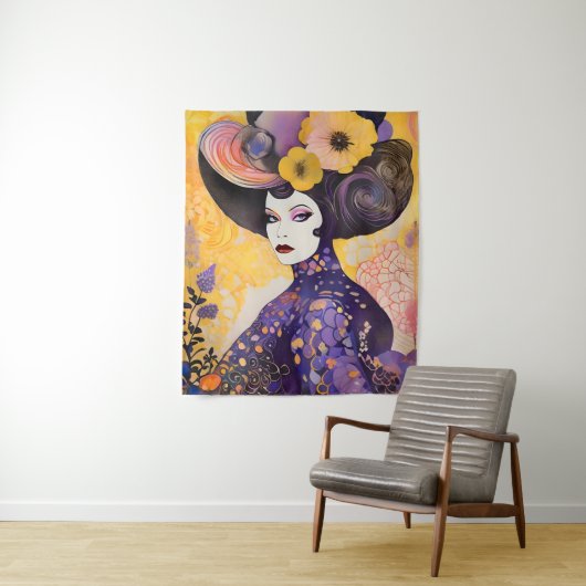 Schöner Drag Queen Klimt Style Wandteppich (Beispiel)