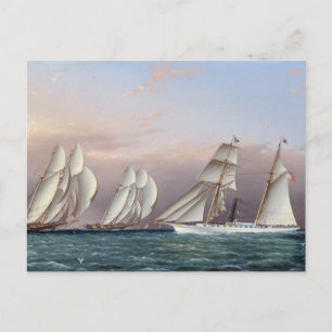 Schoner Dreadnought und Columbia 1870 Postkarte