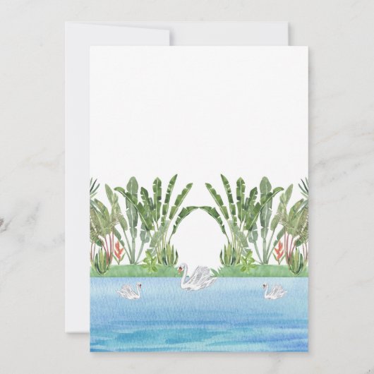 Schöner Dschungelbach Geburtstag Einladung (Rückseite)