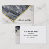 Schöner dunkler und leichter Marmor und Goldakzent Visitenkarte (Vorne/Hinten)