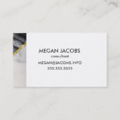 Schöner dunkler und leichter Marmor und Goldakzent Visitenkarte (Rückseite)