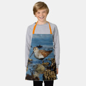 Schöner Dunlin Sandpiper Goes Solo am Strand Schürze (Getragen)