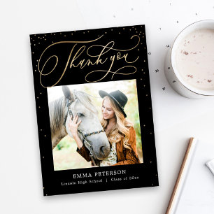 Schöner EDITABLE COLOR Abschluss Vielen Dank Dankeskarte