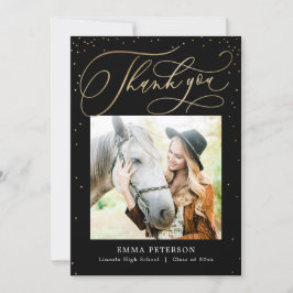 Schöner EDITABLE COLOR Abschluss Vielen Dank Dankeskarte