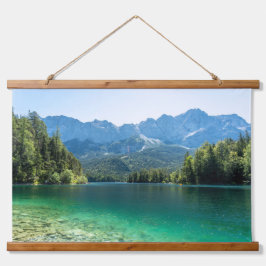 Schöner Eibsee Bayerische Alpen Deutschland Wandteppich Mit Holzrahmen