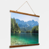 Schöner Eibsee Bayerische Alpen Deutschland Wandteppich Mit Holzrahmen (Gewinkelt)