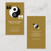 Schöner einfacher Yin Yang Visitenkarte (Vorne/Hinten)