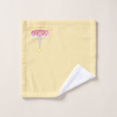 Schöner Einhornkopf in Pastellfarben Badhandtuch Set (Waschlappen)