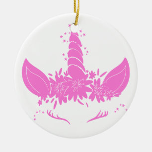 Schöner Einhornkopf - Wählen Sie die Hintergrund Keramik Ornament