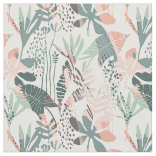 Schöner, einzigartiger Pastel Tropischer Blumenst Stoff