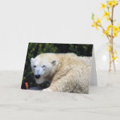 Schöner, einzigartiger Polar Bär nach Maß Karte (Gelbe Blume)