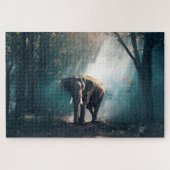 Schöner Elefant im Wald Puzzle (Horizontal)