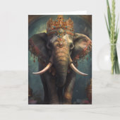 Schöner Elefant in einem Kronengebirge jedes Anlas Karte (Vorderseite)