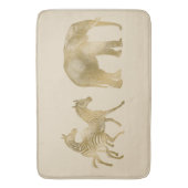 Schöner Elefant u. Zebras Badematte (Vorderseite Vertikal)