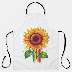 schöner eleganter Druck mit Sonnenblume Schürze