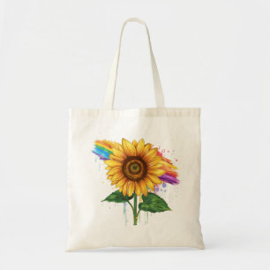 schöner eleganter Druck mit Sonnenblume Tragetasche