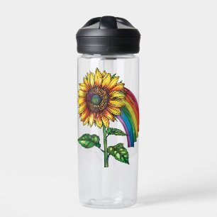 schöner eleganter Druck mit Sonnenblume Trinkflasche