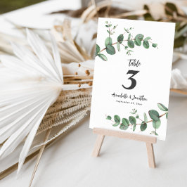 Schöner, eleganter eucalyptus foliage Hochzeitstis Einladung