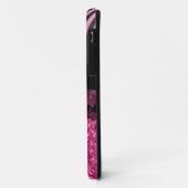 Schöner, eleganter, mädchenhafter Zebralace-Glitze Case-Mate iPhone Hülle (Hinten/Links)